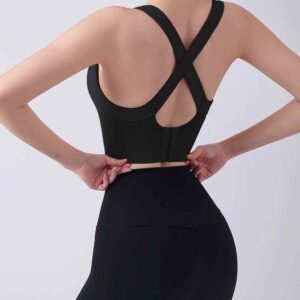 Top de yoga con cuello halter cómodo y elegante Ruxi cl908