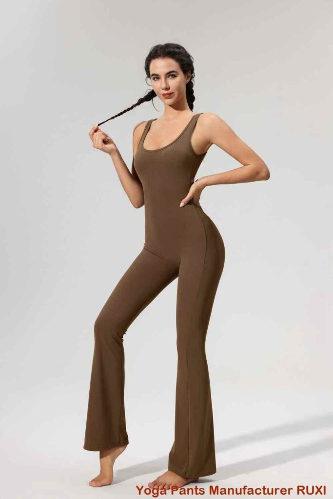Leggings deportivos de cintura alta en color beige Ruxi