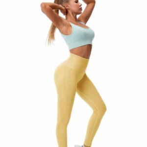 Pantalones de yoga de cintura baja elegantes y cómodos