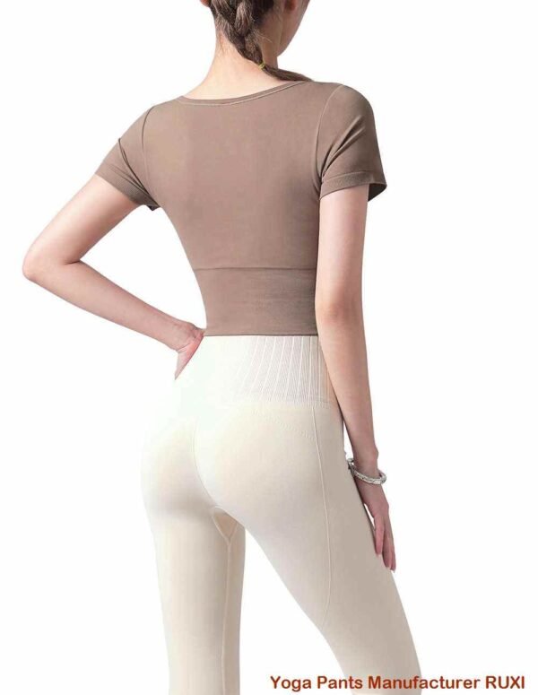 Leggings con fruncido en la espalda en V Ruxi cl424